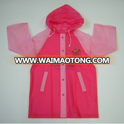 waterproof pvc custom cute kids raincoat/rain poncho kids