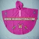 PVC waterproof kids cartoon plastic poncho/rain cape/rain coat TX-2007