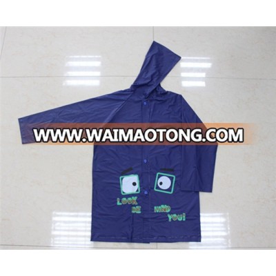 PVC children promotion printing colorful raincoat